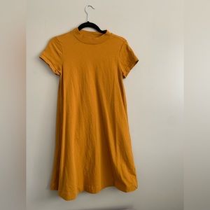 Everlane Shirt Dress, Mustard Yellow, Size M